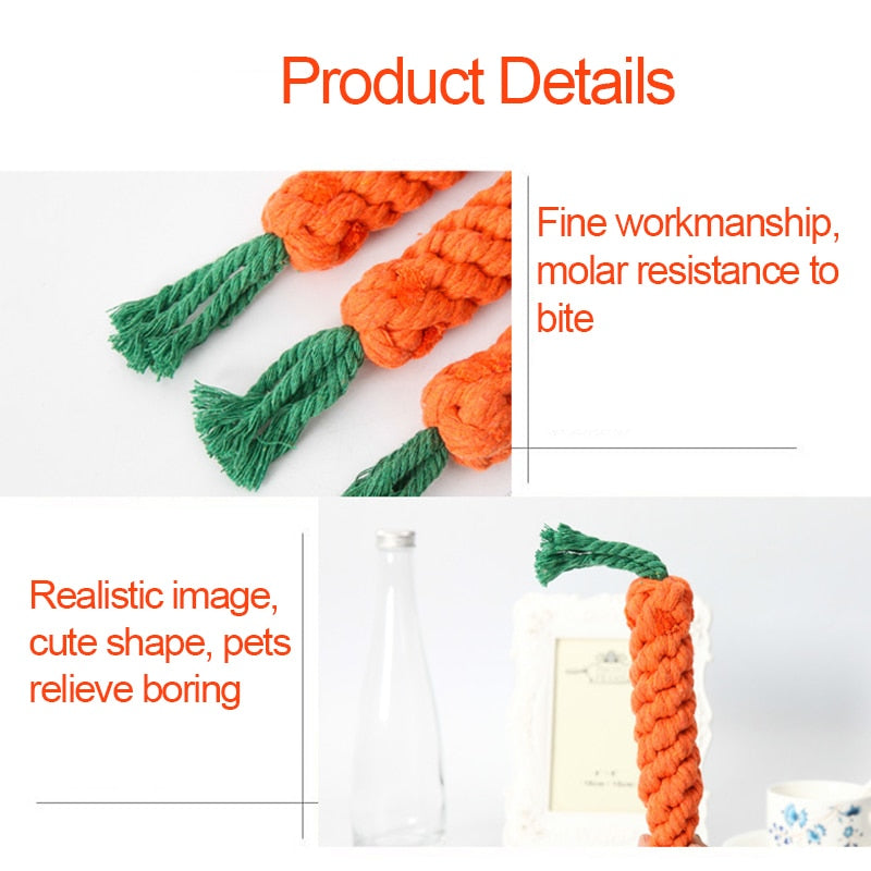 1pc Rope Carrot toy