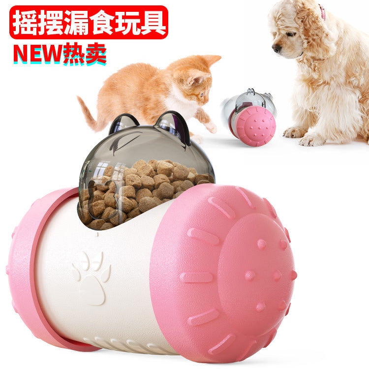Pet-tumbler puzzle food leakage ball