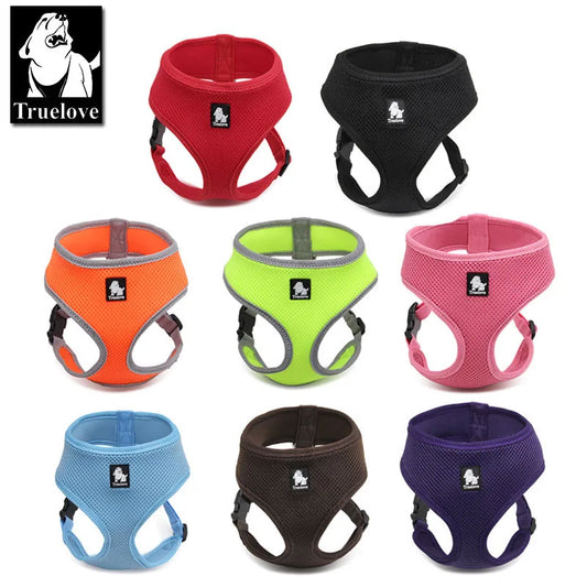 Truelove Puppy Cat Pet Dog Harness Breathable Mesh Nylon Dog Harness Strap Soft Walk Vest Collar For Small Medium Dog