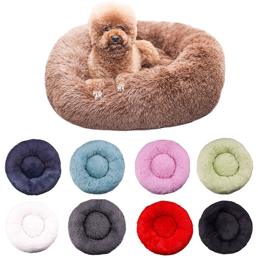 Pet Dog Bed Comfortable Donut  Round Dog Kennel Ultra Soft Washable Dog and Cat Cushion Bed