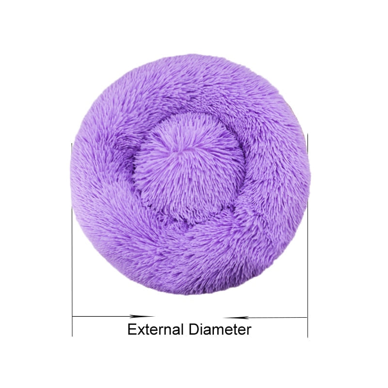Pet Dog Bed Comfortable Donut  Round Dog Kennel Ultra Soft Washable Dog and Cat Cushion Bed