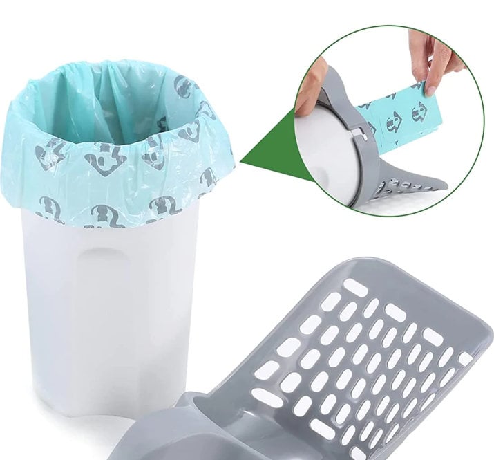 Portable Cat Litter Shovel with Bags included